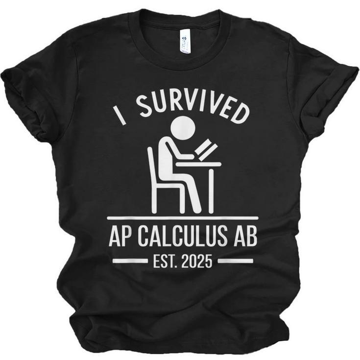 I Survived AP Calculus AB Graduation Senior 2025 Unisex Jersey T-Shirt