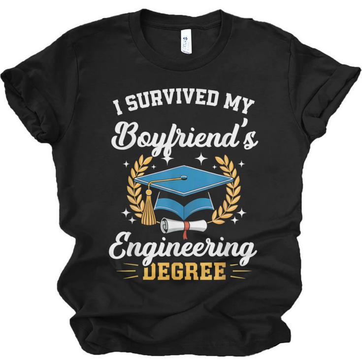 I Survived My Boyfriend's Engineering Degree Graduation Unisex Jersey T-Shirt