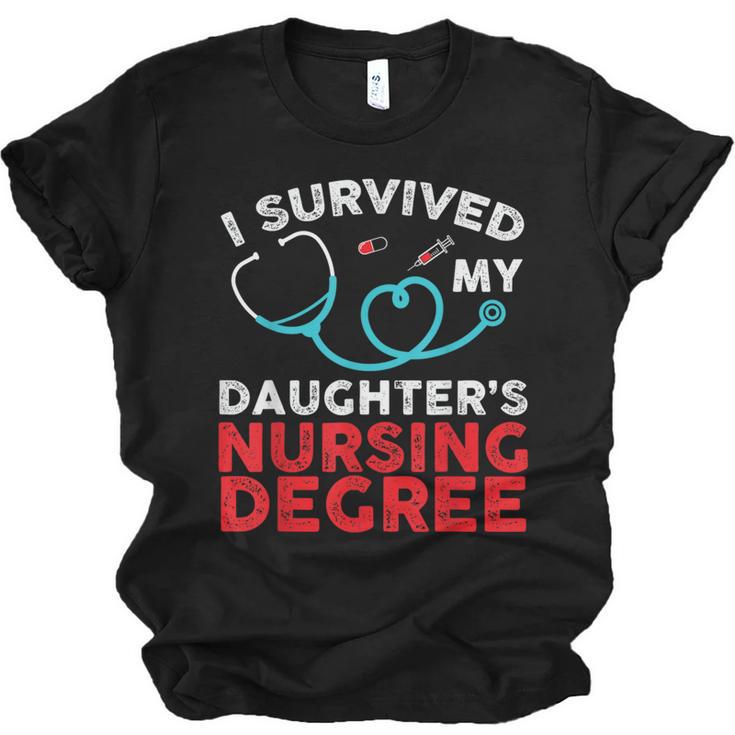 I Survived My Daughter's Nurse Degree School Graduation Unisex Jersey T-Shirt
