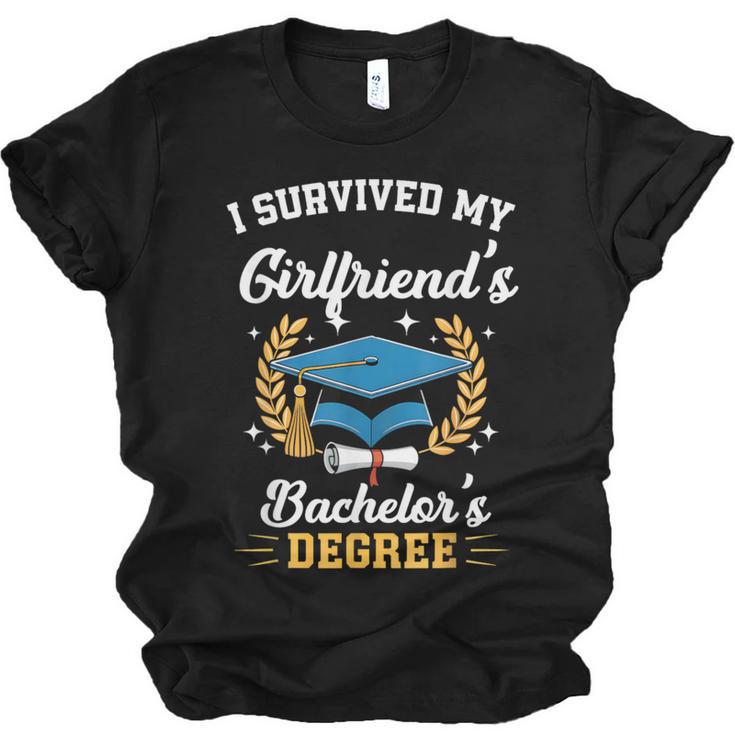 I Survived My Girlfriend's Bachelor's Degree Graduation Unisex Jersey T-Shirt