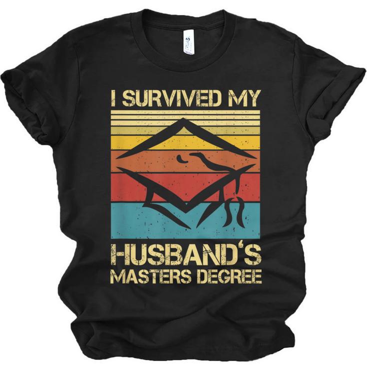 I Survived My Husband's Master's Degree Graduation Unisex Jersey T-Shirt