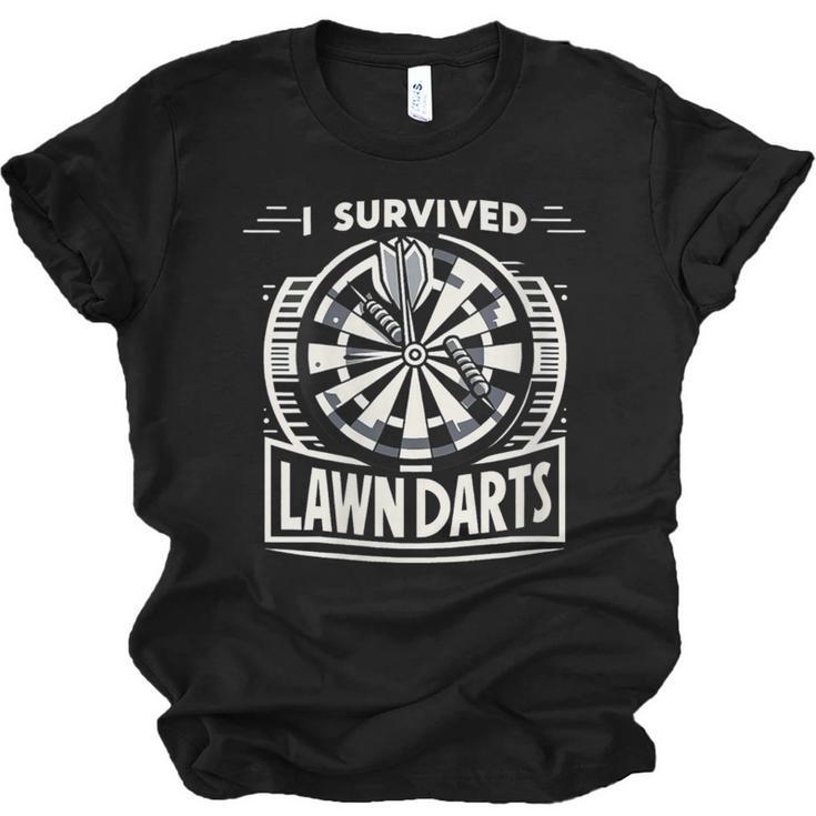 I Survived Lawn Darts Classic Yard Nostalgia Game Fun Unisex Jersey T-Shirt
