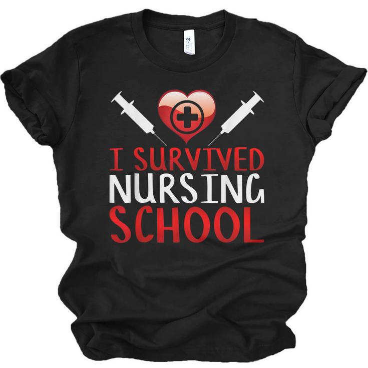 I Survived Nursing School Graduation Cool Unisex Jersey T-Shirt