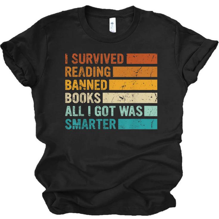 I Survived Reading Banned Books All I Got Was Smarter Unisex Jersey T-Shirt