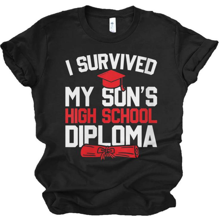 I Survived My Son's High School Diploma Graduation Unisex Jersey T-Shirt