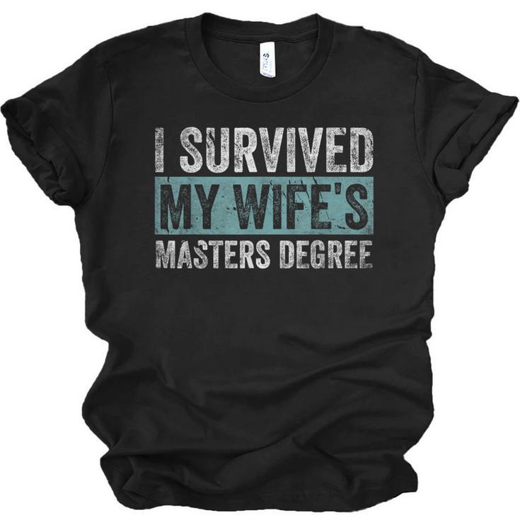 I Survived My Wife's Masters Degree Graduation Friends Unisex Jersey T-Shirt