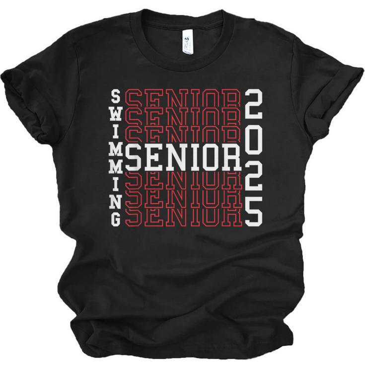 Swimming Senior Night Swimming Senior 2025 Graduation 40 Unisex Jersey T-Shirt