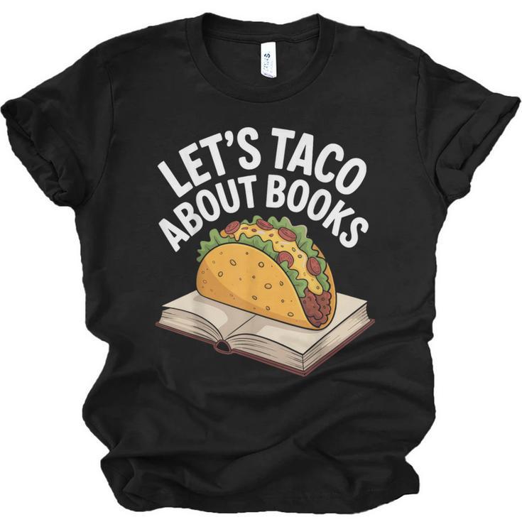 Taco Books Mexican Reading Teacher Book Lovers Bookish Unisex Jersey T-Shirt