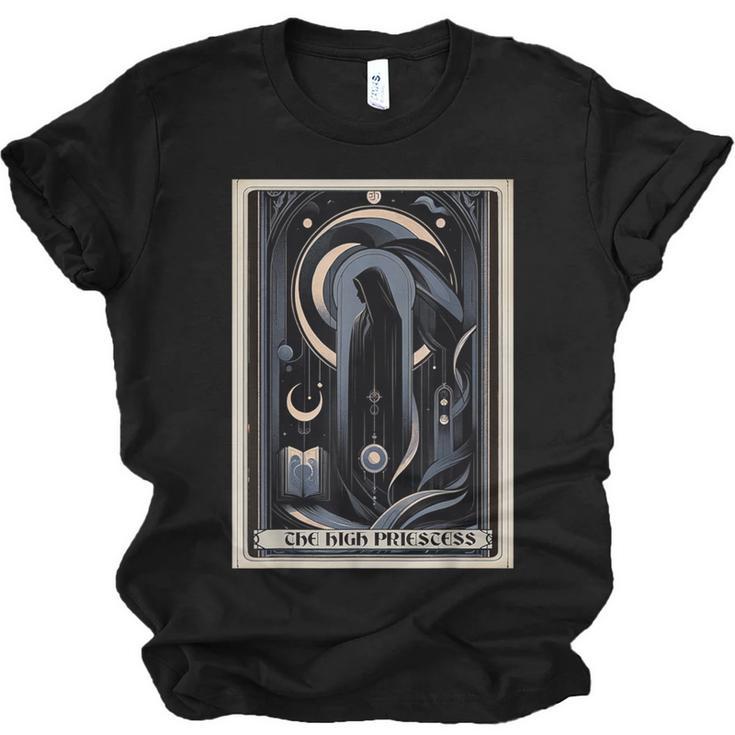 Tarot Cards Guide Book Esoteric Mysticism Clothing The High Priestess  -Adults Small Classic Fit Short Sleeve Unisex Jersey T-Shirt