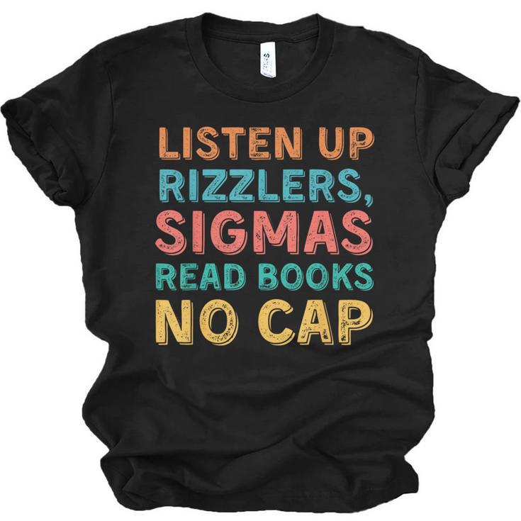 Teacher English Read Books Listen Up Rizzlers Unisex Jersey T-Shirt
