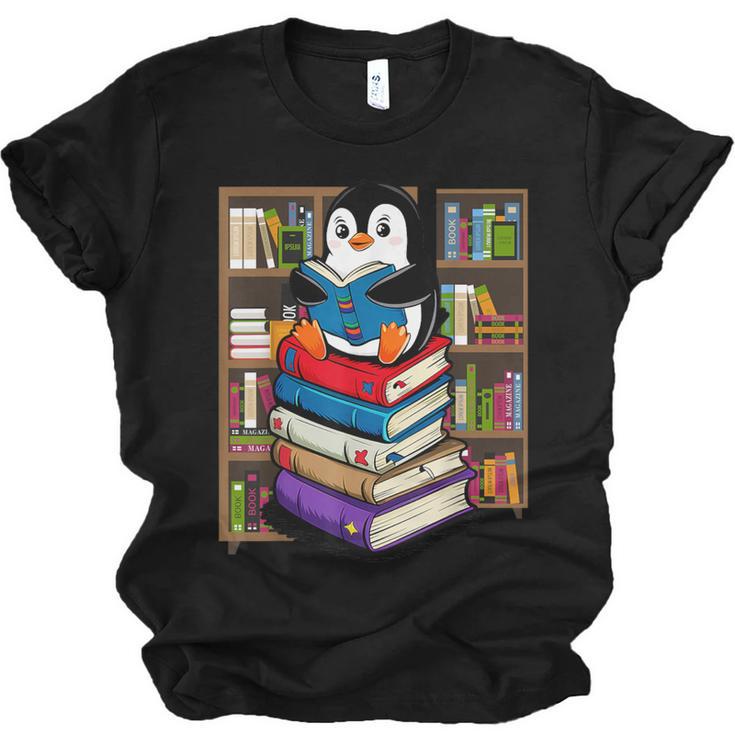 Teacher Librarian Kawaii Penguin Book Lover Penguin Unisex Jersey T-Shirt