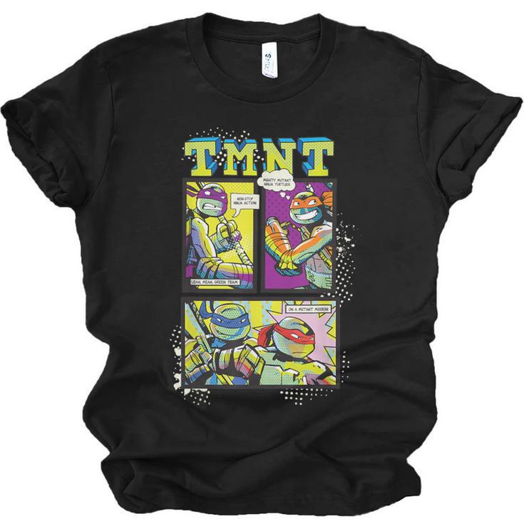 Teenage Mutant Ninja Turtles Retro Neon Comic Book Panels Unisex Jersey T-Shirt