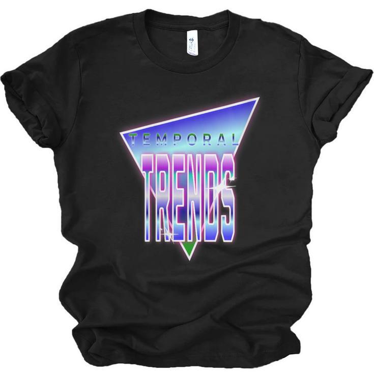 Temporal Trends Vaporwave Style Retro Nostalgia Look Unisex Jersey T-Shirt