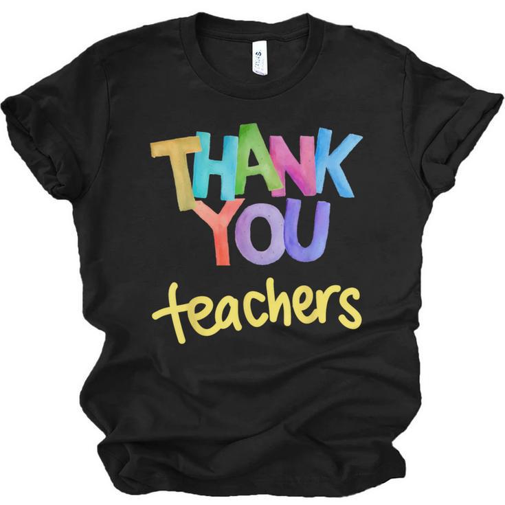 Thank You Teacher Appreciation Graduation Men Women Girls Kids Unisex Jersey T-Shirt