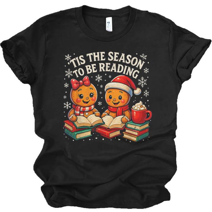 ’Tis The Season To Be Reading Book Lover Unisex Jersey T-Shirt