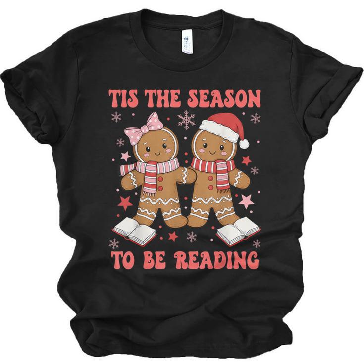 Tis The Season Reading Christmas Shirt Book Lovers Teacher Unisex Jersey T-Shirt