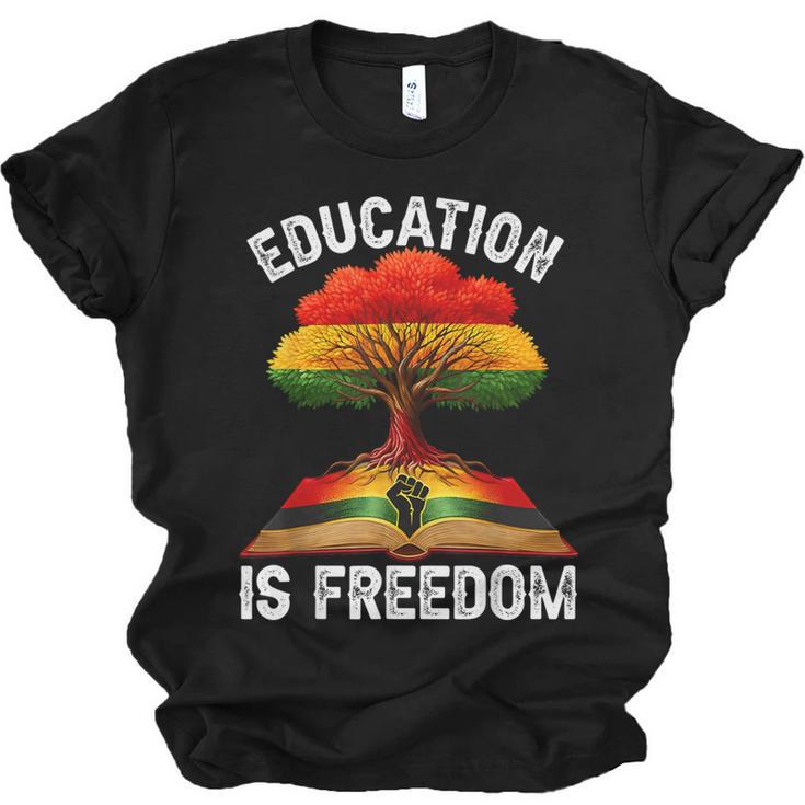 History Education Is Freedom Books Black History Unisex Jersey T-Shirt
