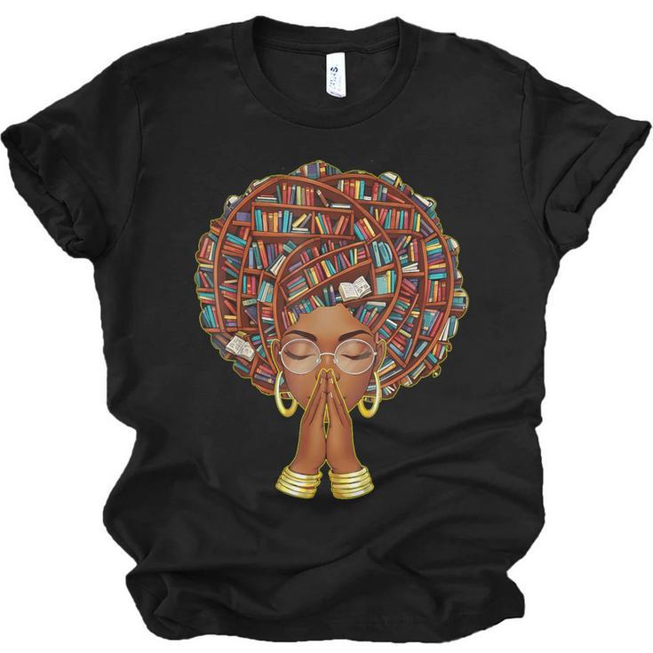 History Month Afro Book Lover Women Girls Librarian Unisex Jersey T-Shirt