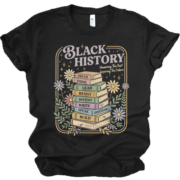 History Month Books Retro Black African Teacher Women Unisex Jersey T-Shirt