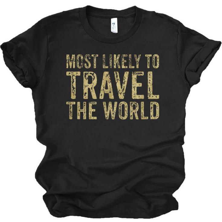 Travel Themed Graduation Tshirt Unisex Jersey T-Shirt