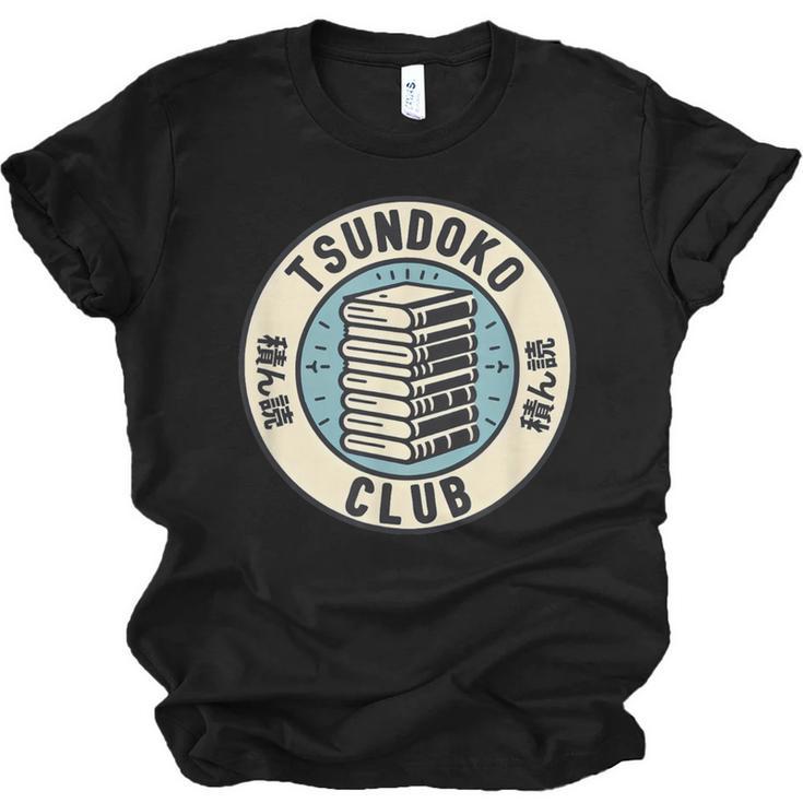 Tsundoku Club Book Lovers Bibliophile Booktok Reading Unisex Jersey T-Shirt