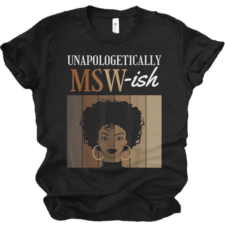 Unapologetically MSW-Ish Student Graduation Afro Unisex Jersey T-Shirt