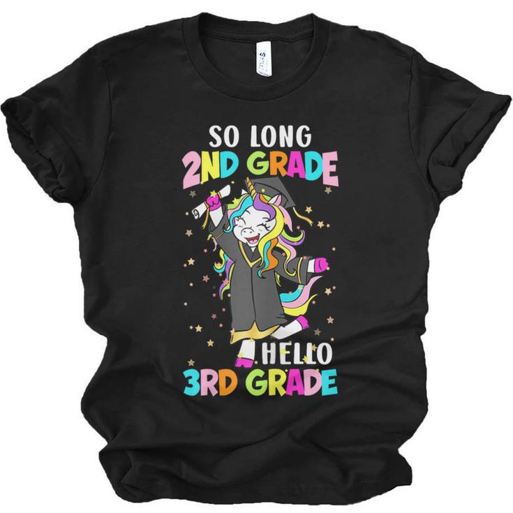 Unicorn So Long 2nd Grade Hello 3rd Grade Graduation Unisex Jersey T-Shirt