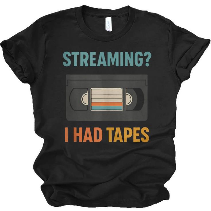 VHS Cassette Tape Retro 80s 90s Nostalgia Unisex Jersey T-Shirt