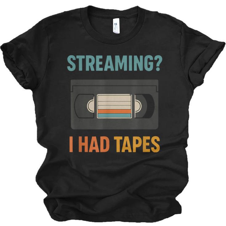 VHS Cassette Tape Retro 80s 90s Nostalgia Unisex Jersey T-Shirt