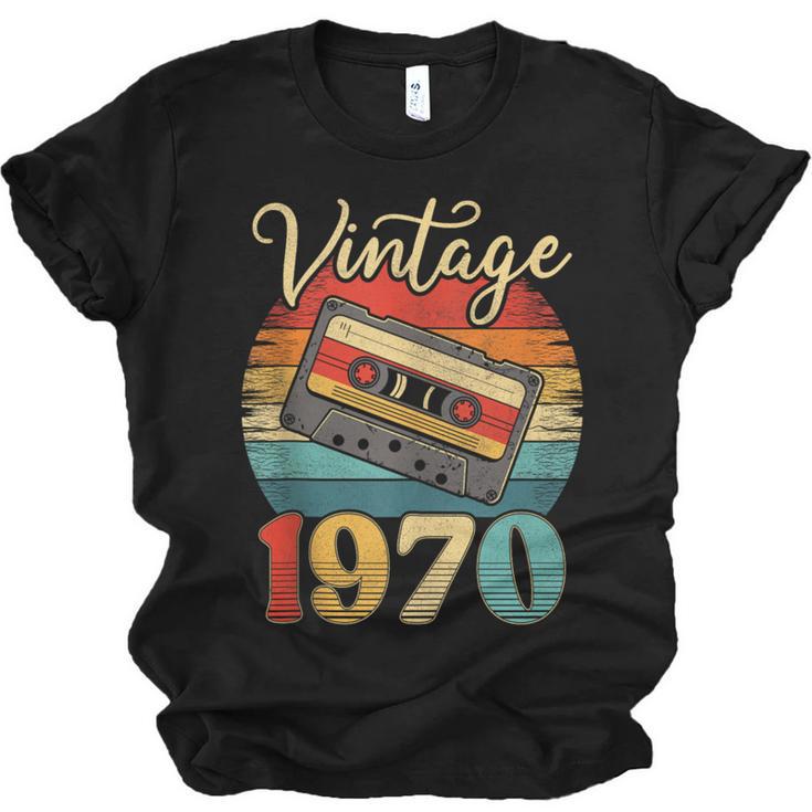 Vintage 1970 Retro Cassette Tape 70s Born Nostalgia Birthday Unisex Jersey T-Shirt