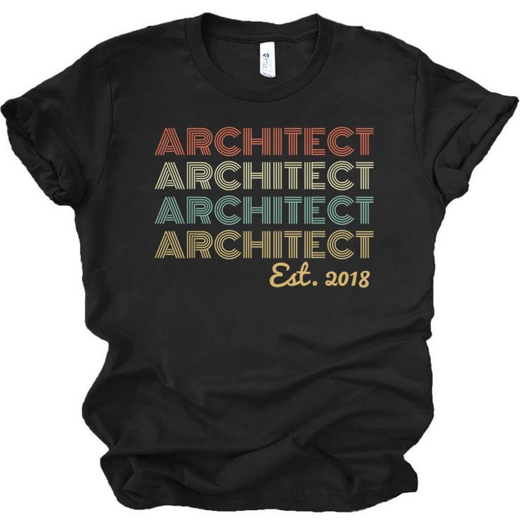 Vintage Architect Est 2018 Graduation 2018 Unisex Jersey T-Shirt