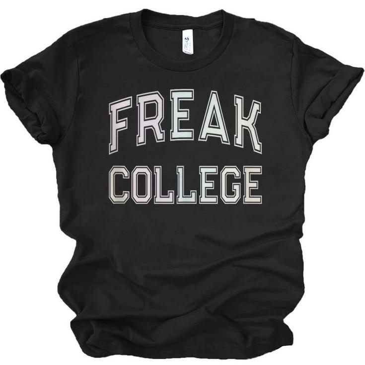 Vintage Sarcastic FREAK COLLEGE Introvert Anti Social Unisex Jersey T-Shirt