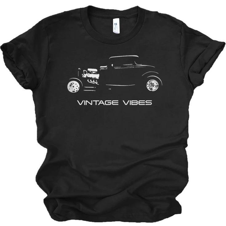 Vintage Vibes Automotive Nostalgia Classic Hotrod Car Unisex Jersey T-Shirt