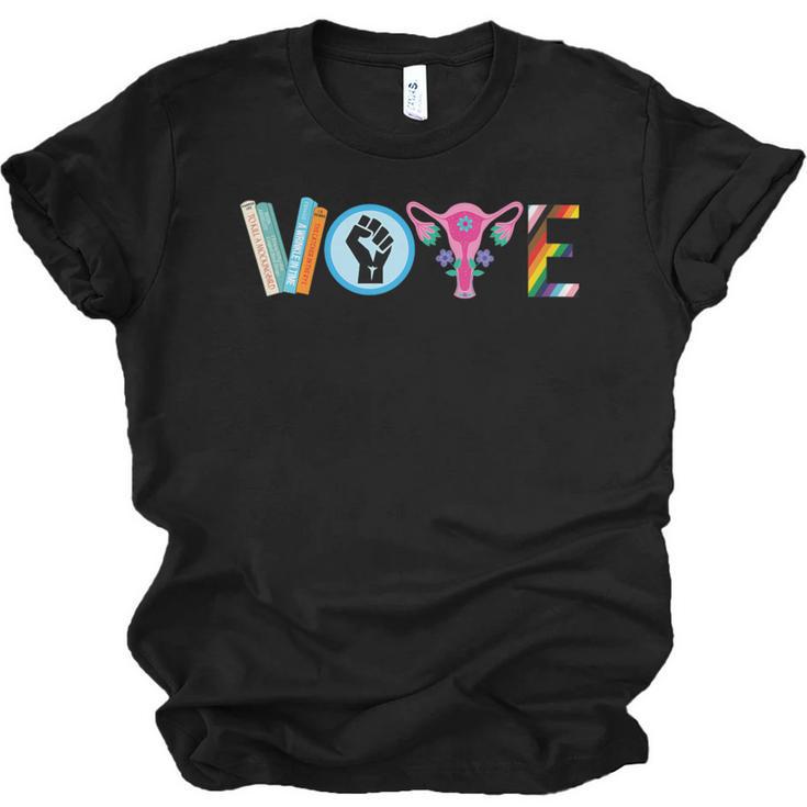 Vote Reproductive Right BLM Political Activism Lgbtq Book Unisex Jersey T-Shirt