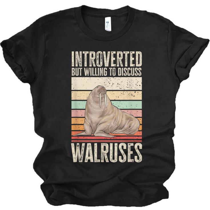Walrus Lover Introvert Walrus Unisex Jersey T-Shirt