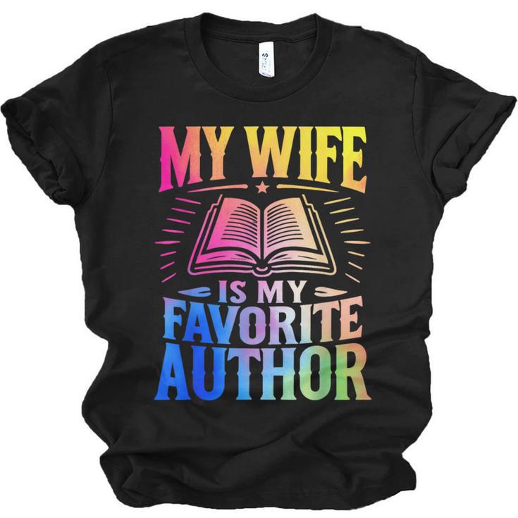 My Wife Is My Favorite Author Book Writer Writing Husband Unisex Jersey T-Shirt