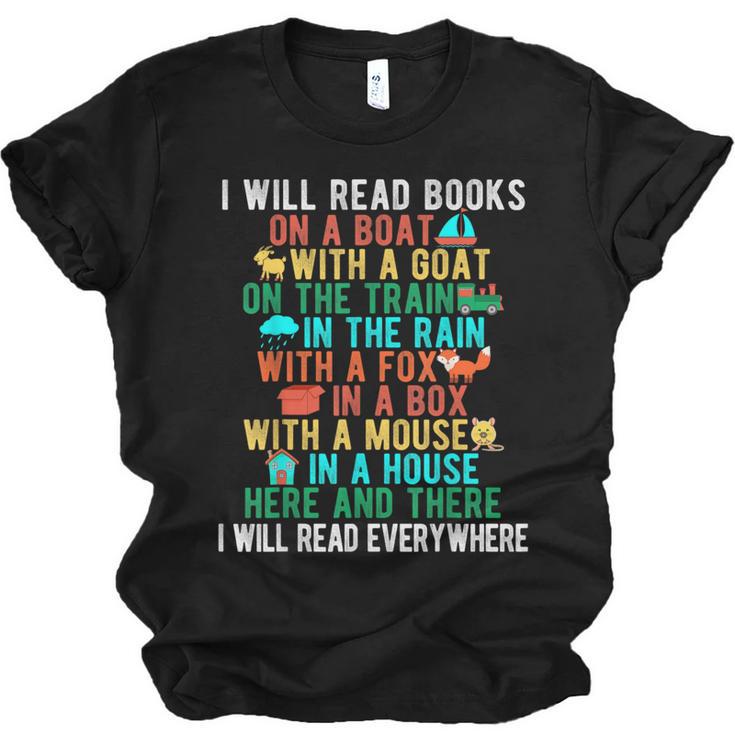 I Will Read Book On Boat Words For Kids Unisex Jersey T-Shirt