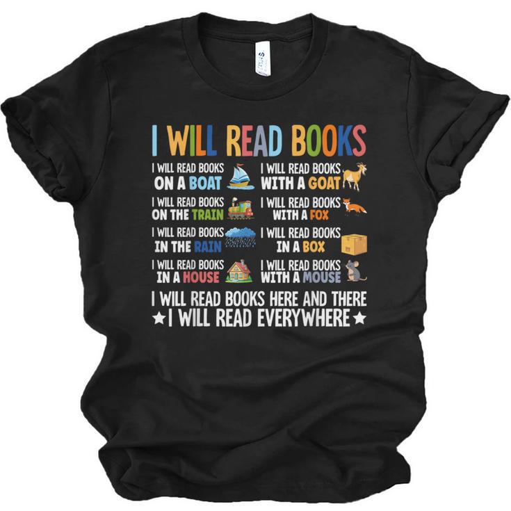 I Will Read Books On A Boat Fun Reading Lover Unisex Jersey T-Shirt