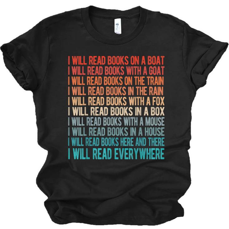I Will Read Books On A Boat Kids Reading Unisex Jersey T-Shirt