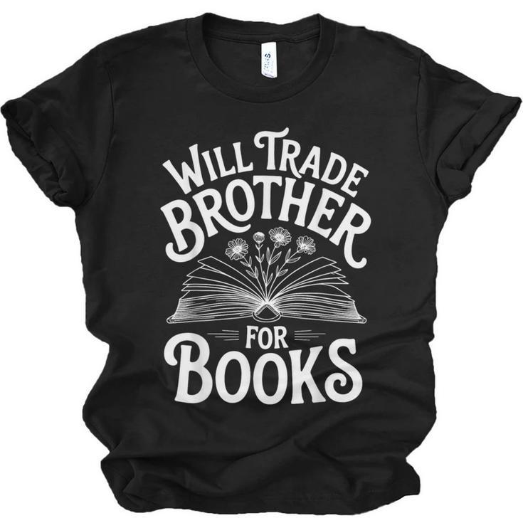 Will Trade Brother For Books Unisex Jersey T-Shirt