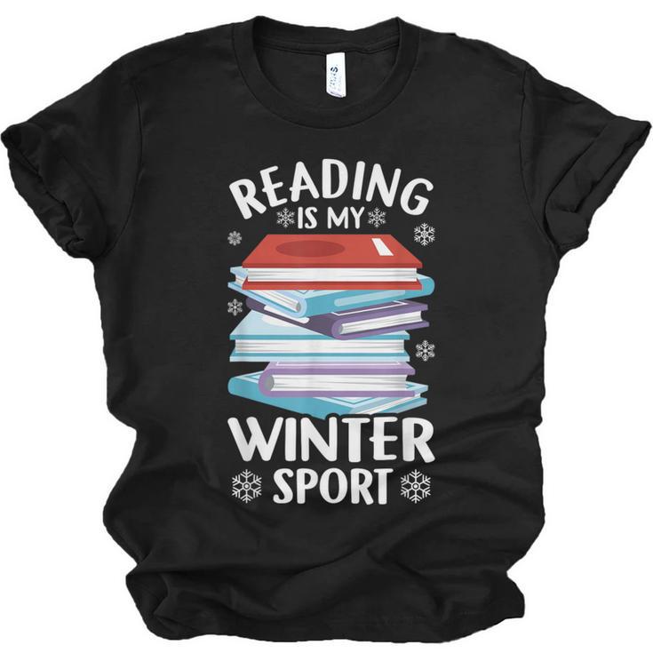 Winter Reading Book Bookworm Winter Unisex Jersey T-Shirt