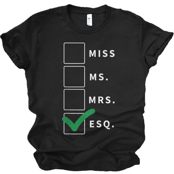 Woman Law School Lawyer Graduation Attorney Unisex Jersey T-Shirt