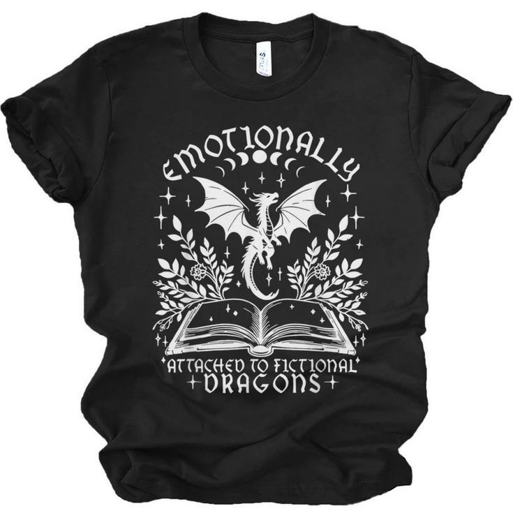 Women Dragons Bookish Fantasy Book Club Book Lover Reader Unisex Jersey T-Shirt