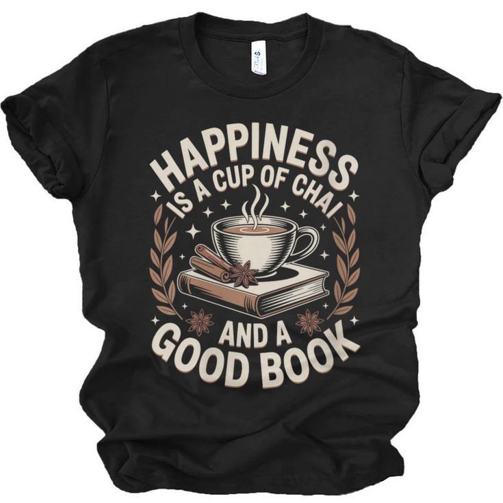 Women's Chai Tea And Books Chai Latte Lover Unisex Jersey T-Shirt