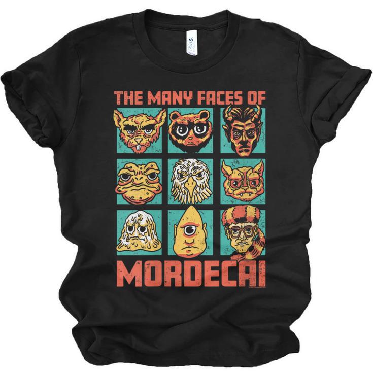 Women's DCC Many Faces Of Mordecai Grid Gamer Series Book Unisex Jersey T-Shirt