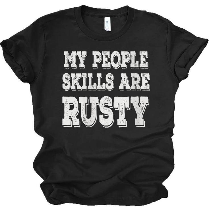 Women's My People Skills Are Rusty Introvert SPN Moments Unisex Jersey T-Shirt
