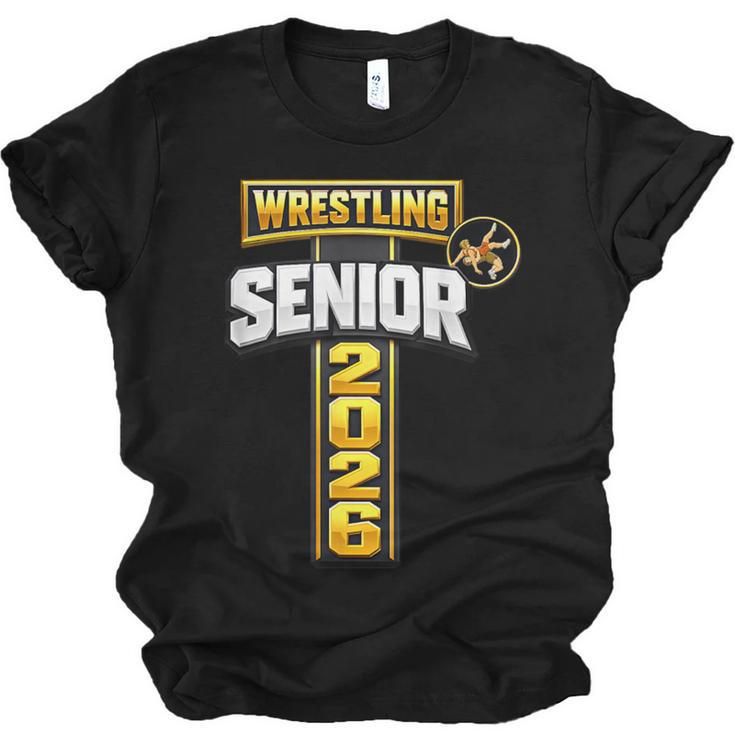 Wrestling Senior Night Senior 2026 Faith Cross Graduation Unisex Jersey T-Shirt