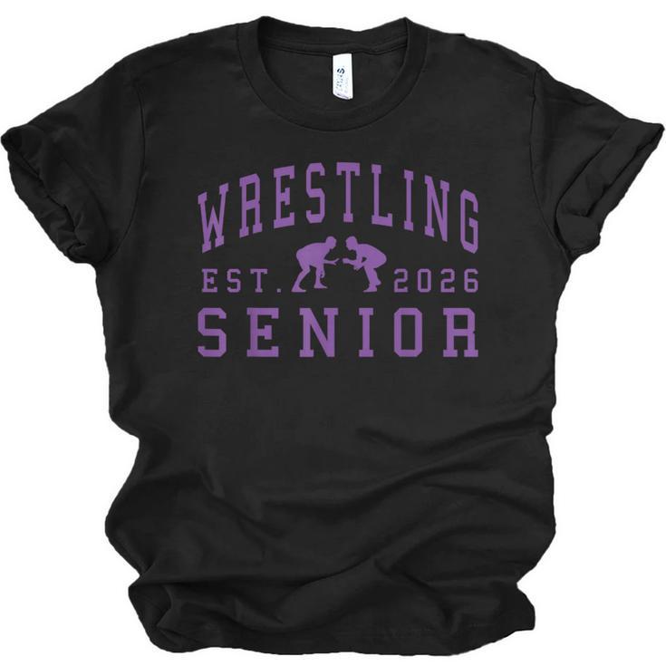 Wrestling Senior Night Wrestling Senior 2026 Graduation 84 Unisex Jersey T-Shirt