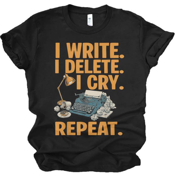 I Write Book Writer Author Book Writing Novelist Unisex Jersey T-Shirt