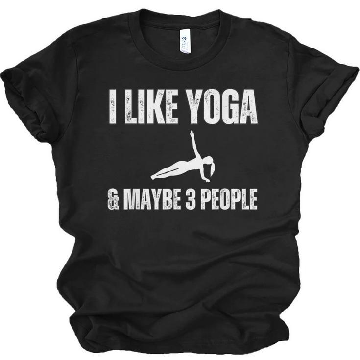 I Like Yoga And Maybe 3 People Introvert Namaste Unisex Jersey T-Shirt